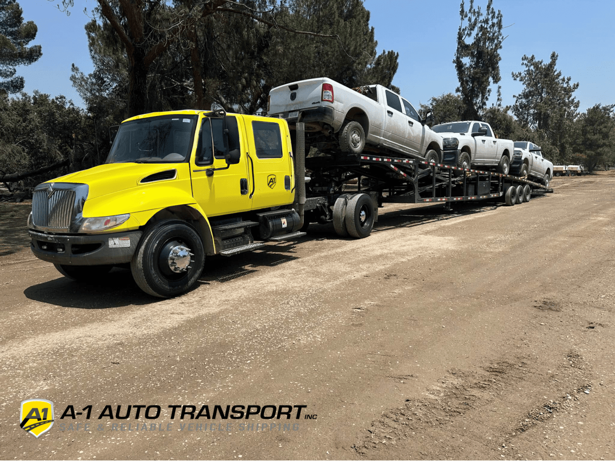 Pickup Truck Transport via Wedge Trailer, Bakersfield to Albuquerque