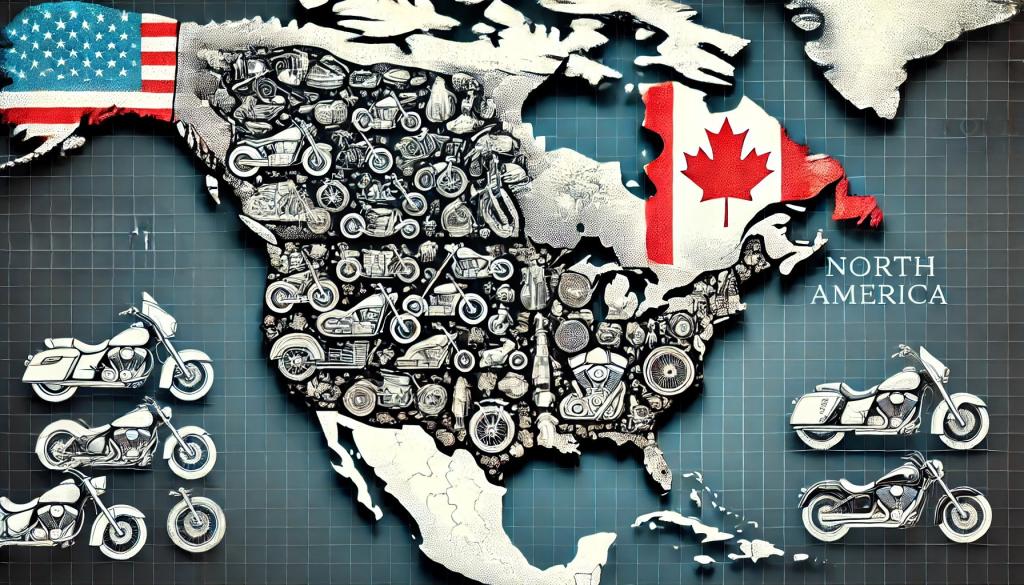 A Detailed Map Of North America Highlighting The United States And Canada 01
