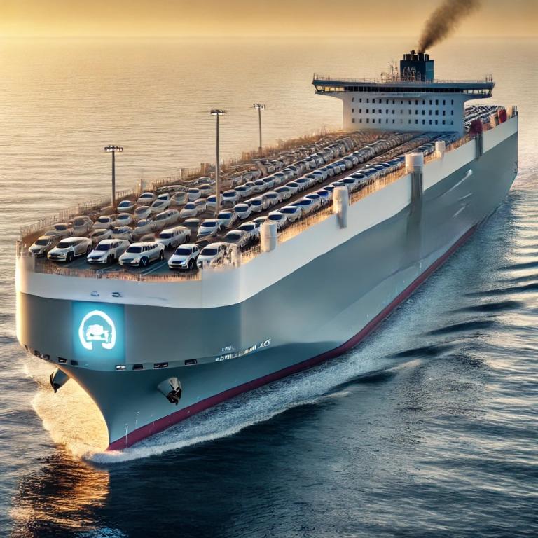 A Modern Car Carrier Ship