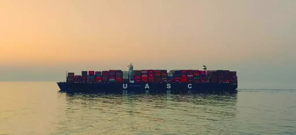 containers on vessel deck