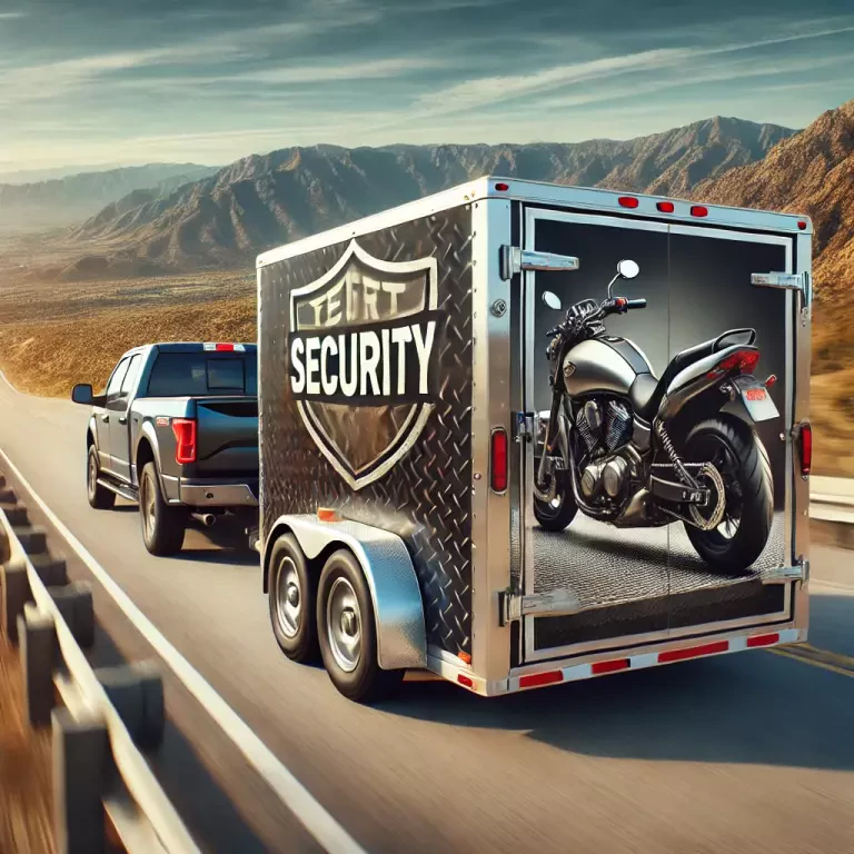 An Enclosed Motorcycle Trailer
