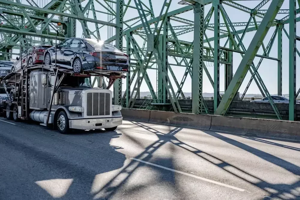 truck on a bridge