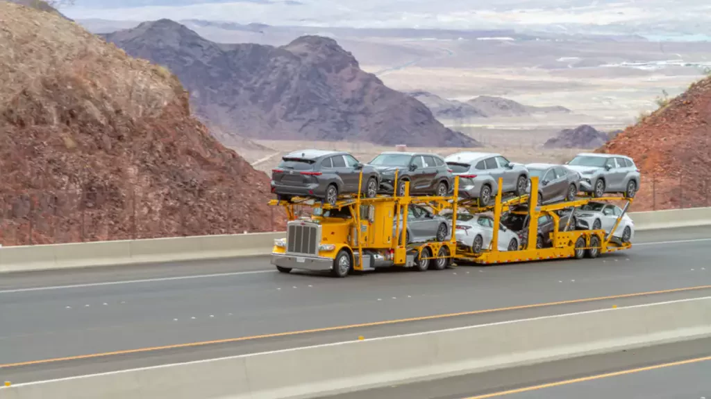 yellow truck on the road