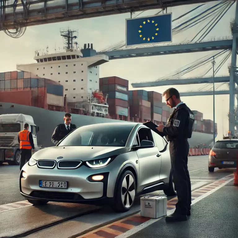 Customs Inspection At A European Port