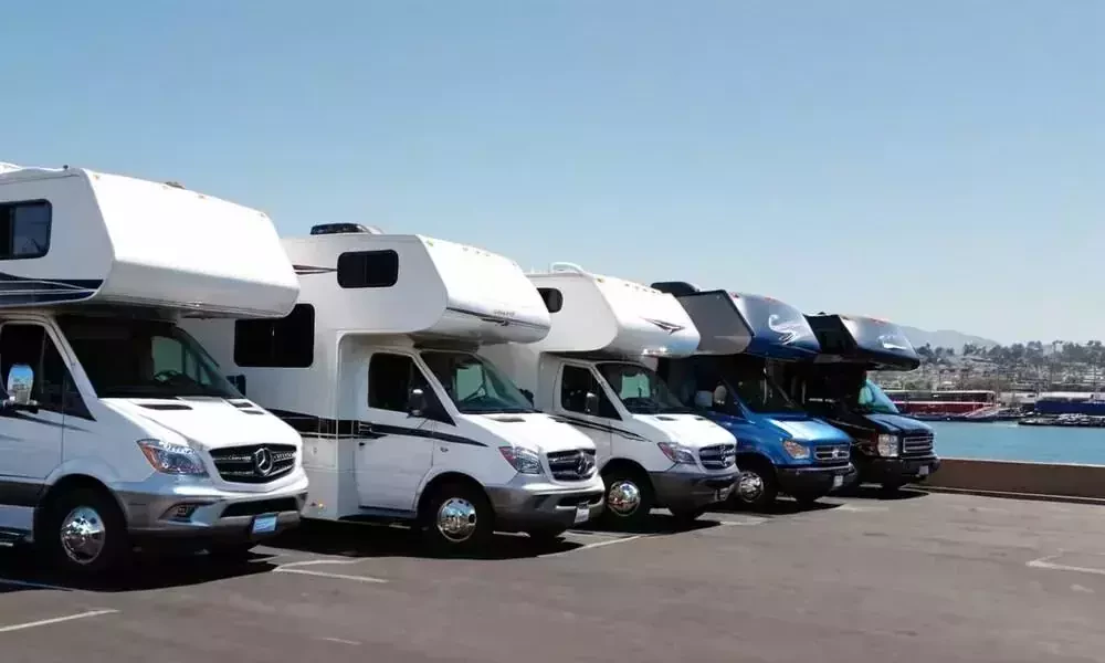 row of motor homes