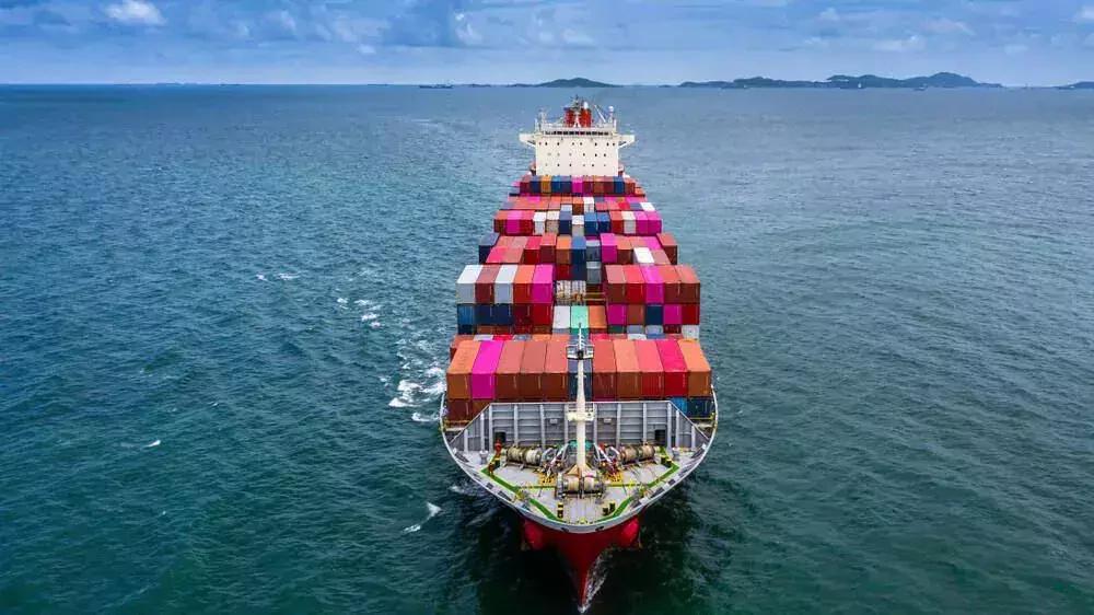 vessel on blue ocean