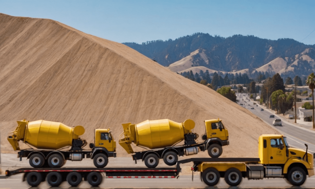 a truck carrying heavy loads