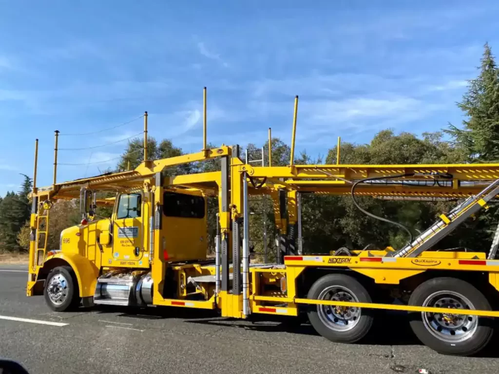 an empty trailer truck