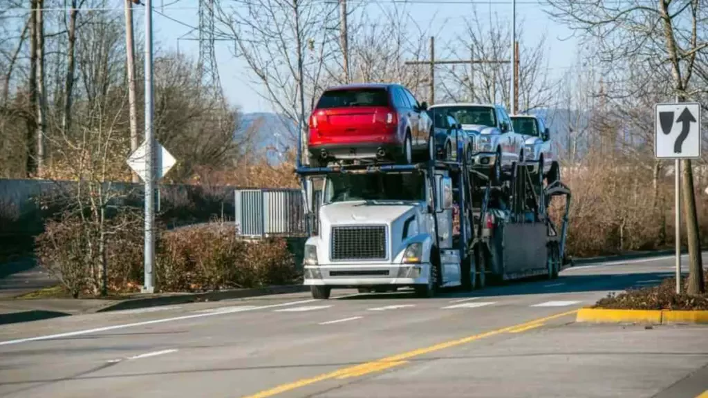 a truck going to the delivery point