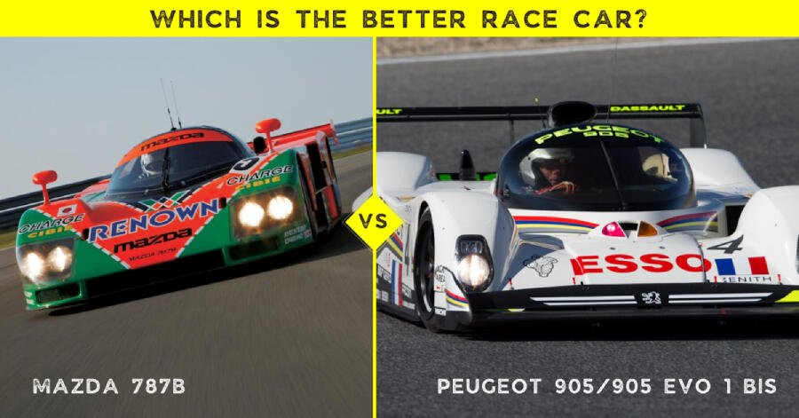 Mazda 787B vs. Peugeot 905/905 Evo 1 Bis: Which Is the Better Race Car?