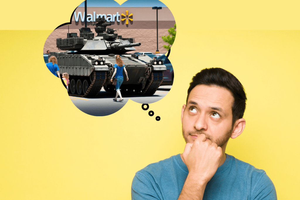 Military Tank In Street 2
