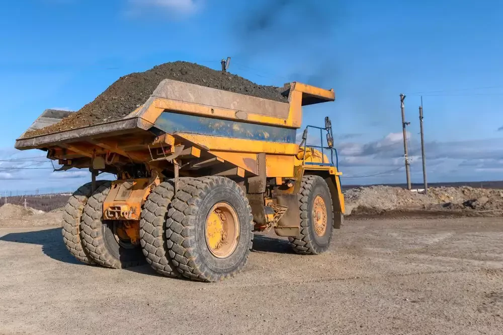 a heavy construction vehicle