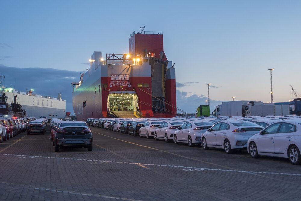 How is a car shipped across the ocean?