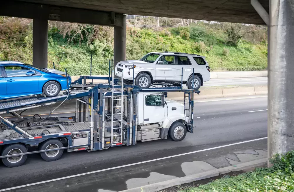 cars being transported