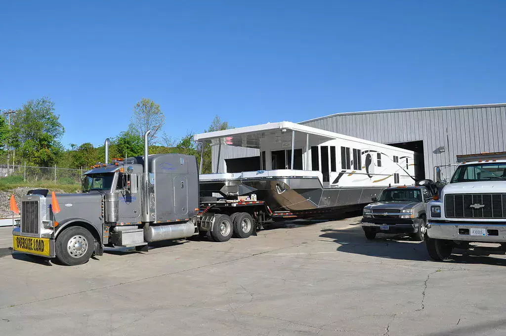 a large silver truck