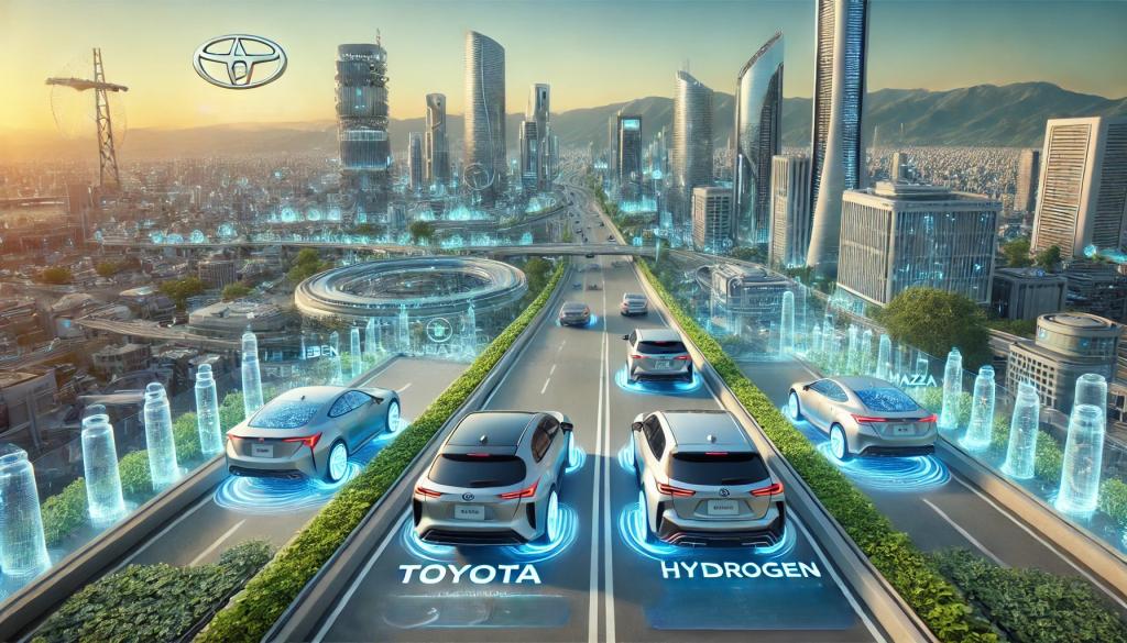 Toyota Subaru And Mazda Hybrid Cars Driving