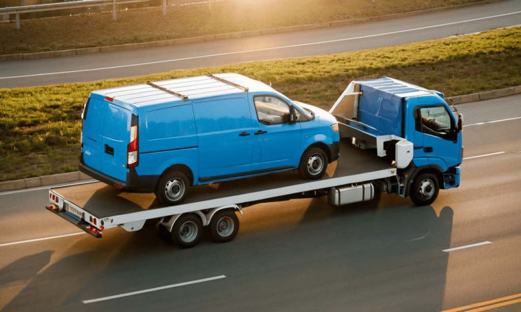 car on the flatbed